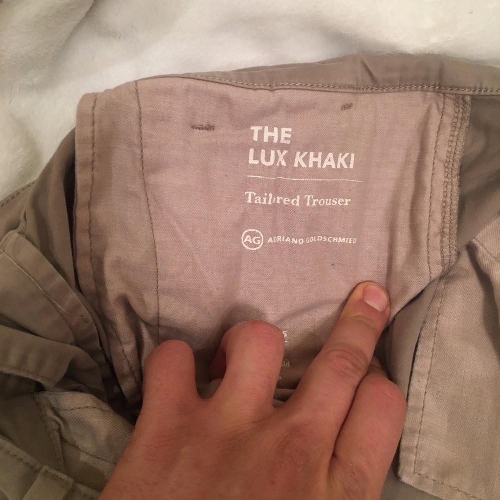 ADRIANO GOLDSCHMIED The Lux Khaki Pants 36 Regular
